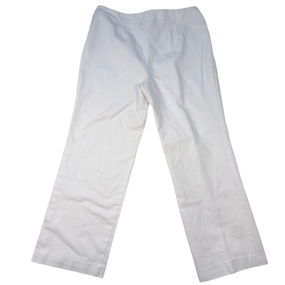 Jones New York Pants 12 Stretch Straight Leg White